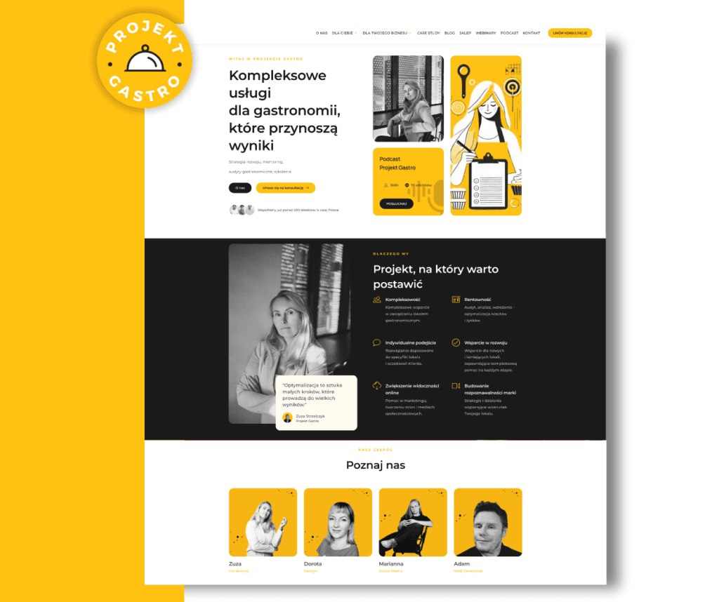 Projekt witryny "Projekt Castro"