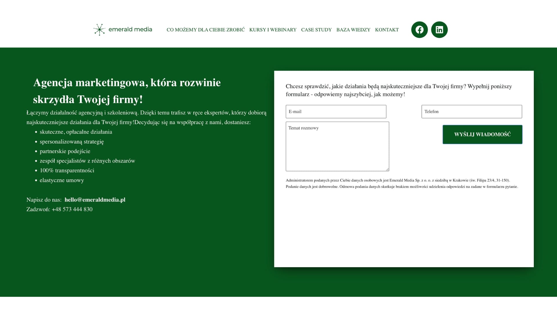 agencja emerald media kontakt