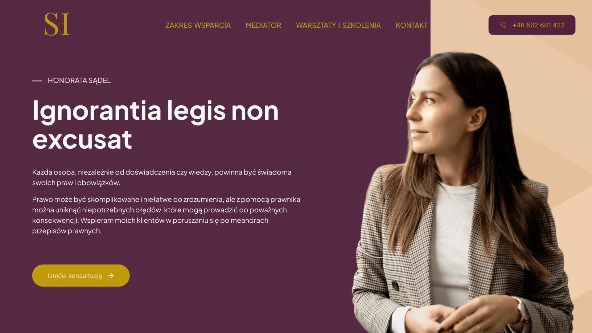 honorata sądel strona główna